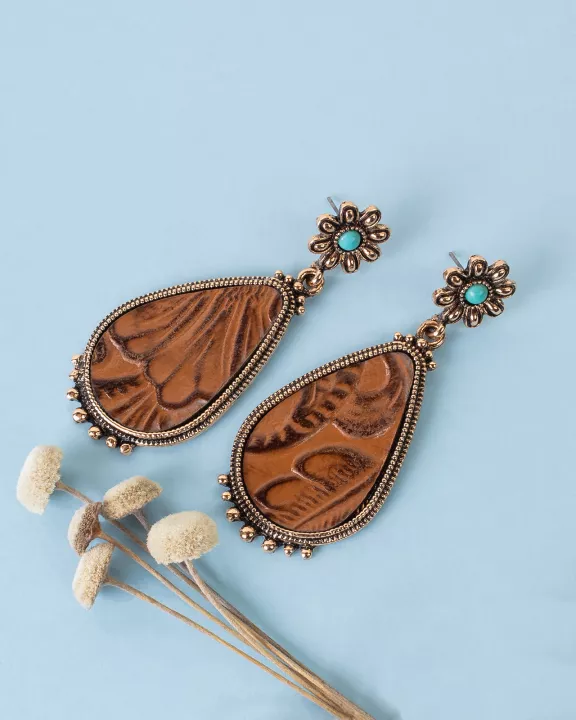 93346 - Western Teardrop Earrings