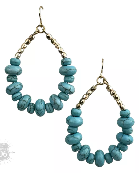 Turquoise teardrop earring