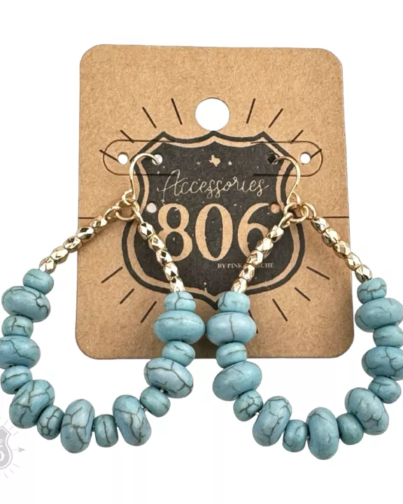 Turquoise teardrop earring