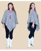 6381 - Leopard Poncho