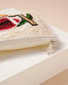 Football Beaded Coin Pouch