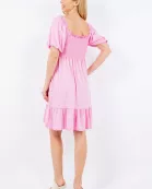 PLUS SMOCKED DRESS WITH PUFF SLEEVES -PACK OF 6- CD43828-PL