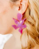 Flora Statement Earrings - Orchid Purple