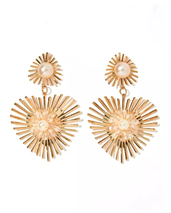 Fiona Statement Earrings - Pearl