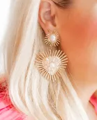 Fiona Statement Earrings - Pearl