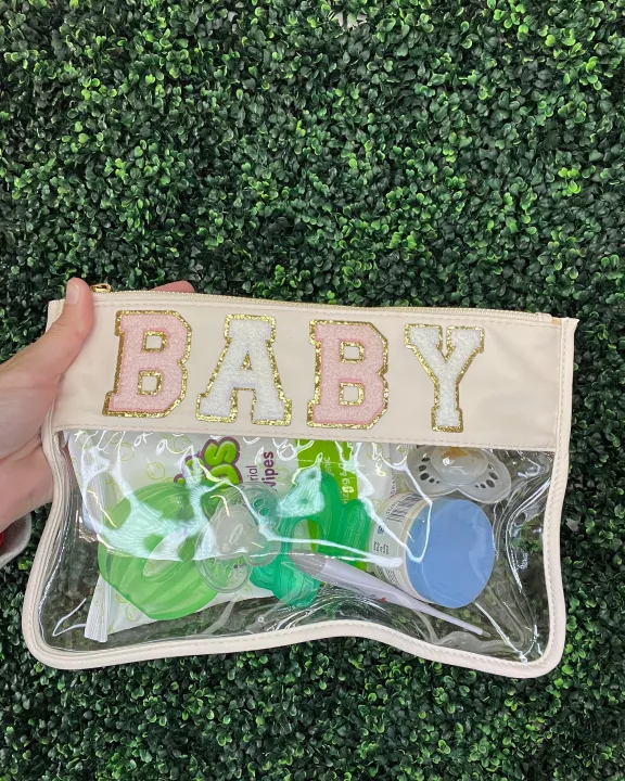 Baby Clear Nylon Pouch (Pink)