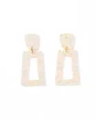 Kennedy Statement Earrings - White Shell