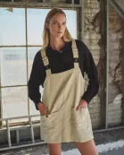MAD3011 CORDUROY OVERALL MINI DRESS