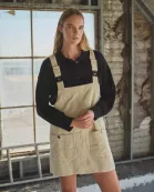 MAD3011 CORDUROY OVERALL MINI DRESS