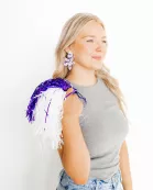 Flora Statement Earrings - Purple Frost
