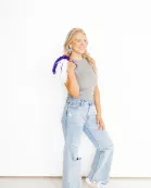 Flora Statement Earrings - Purple Frost