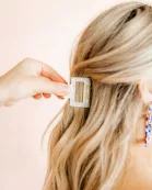Hair Clip - Bailey Pearl White