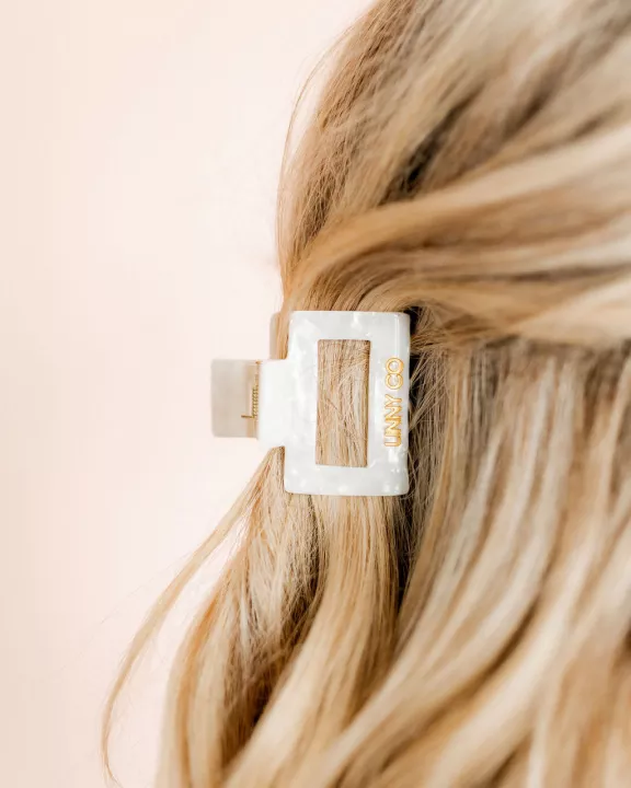 Hair Clip - Bailey Pearl White