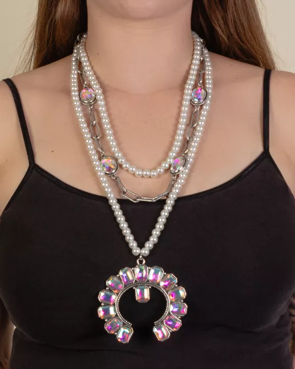 92112 - Layered Crystal Necklace