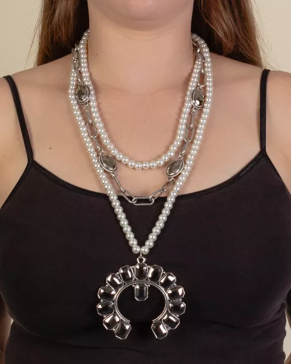 92112 - Layered Crystal Necklace