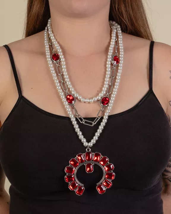 92112 - Layered Crystal Necklace