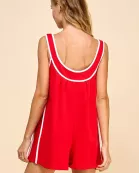 CP10034-Scoop Neckline Loose Fit Romper
