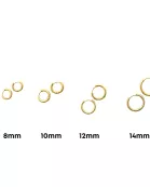 Huggie Earrings - Scarlett Hoop Gold 10mm