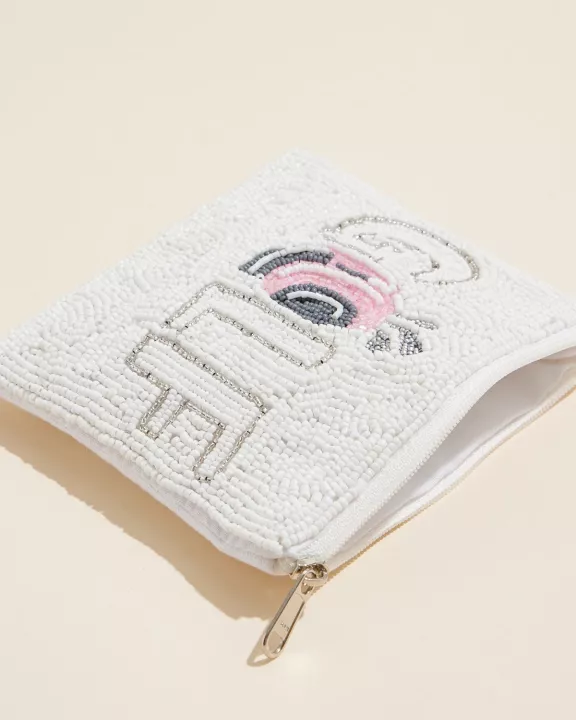 Golf Beaded Coin Pouch