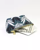 Teal Leaf Coin Pouch