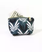 Teal Leaf Coin Pouch