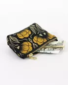 Yellow Flourish Coin Pouch