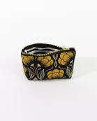 Yellow Flourish Coin Pouch