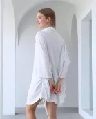 Deep V Cover Up- White
