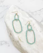 Seed Bead Link Drop Earrings