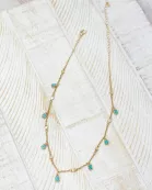 Semi Precious Dangle Charm Necklaces