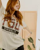 FSU Seminoles Preppy Plaid Ivory Tee