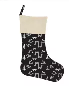 Black Brand Christmas Stocking