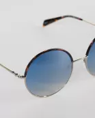 Farrah Round Metal Sunglasses - Blue
