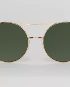Capri Round Double Bridge Sunglasses - Brown