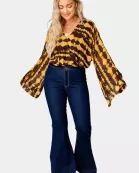 Ariana Kimono Sleeve Bodysuit - Radioactive