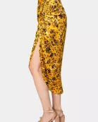 Marie Zip Fron Midi Skirt - Tortoiseshell