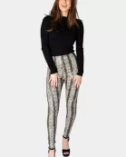 Mila Patent Vegan Leather Legging - Black Snake
