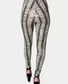 Mila Patent Vegan Leather Legging - Black Snake