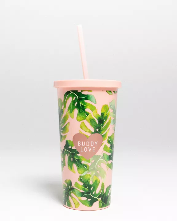 Palm Tumbler with Straw