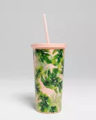 Palm Tumbler with Straw
