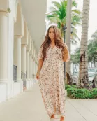 Pamela Caftan Maxi Dress - Shell