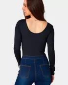 Benny Long Sleeve Scoop Neck Bodysuit - Panther