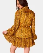 Grace Long Sleeve Short Dress - Snake Charmer
