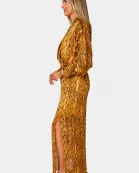 Jude Long Sleeve Maxi Dress - Snake Charmer