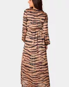 Desirae Long Sleeve Maxi Dress - Stampede