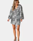 Adeline Short Wrap Dress - Pearl River