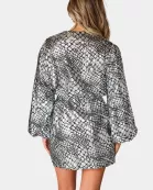 Adeline Short Wrap Dress - Pearl River