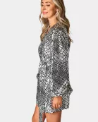 Adeline Short Wrap Dress - Pearl River