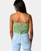 Girly Girl Rhinestone Crop Top - Emerald