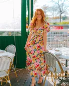 Ross Cut Out Midi Dress - Monet